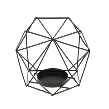 Kovový Drôt 3D Medi Geometrické svietnik Čaj Svetlo Držiteľ Náladu Svetlo Svadby Domov Tabuľka Dekoratívny Svietnik Držiteľov