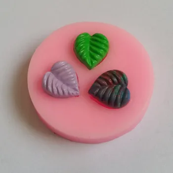 Listy Silikónové Tortu Formy 3D Listy Fondant Cupcake Želé Cukríky, Čokoládové Dekorácie Pečenie Nástroj Formy Plesne HOBBY Ručné