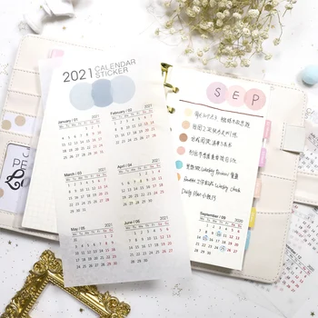Transparentné Washi Papier 2021 2022 Rok Kalendárny Nálepky Mesačný Plánovač Nálepky Programu Naplánovať Dátum Štítok Nálepky Na Kancelárske Potreby