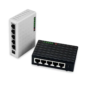 5 portový Fast Ethernet Switch 10/100 / 1000Mbps Sieťový Prepínač Adaptéra NÁS EÚ Plug LAN Hub/ Plný alebo Polovičný duplex Exchange
