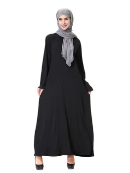 Ramadánu Moslimských Abaya Šaty Žien Dubaj Black Voľné Maxi Hidžáb Vestidos Župan Turecko Marocký Kaftan Tunika Modlitba Islamské Oblečenie