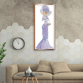 5D DIY Špeciálne-shape-Diamond Maľovanie Šaty Lady Čiastočné Vŕtať Mozaikové Umenie Drahokamu Držiak na Stenu Prilepiť Ručné Remeslá Domov Zariadených izbách