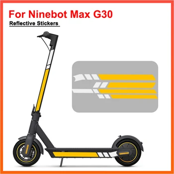PVC Reflexná Nálepka pre Ninebot Max G30 G30D Elektrický Skúter Fluorescenčné Telo Dekorácie Upozornenie Bezpečnosť Jazdy Príslušenstvo