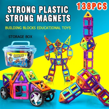Veľká Veľkosť Magnetického Dizajnér stavebnicový DIY Model & Budovy Hračka Magnety Bloky Príslušenstvo Vzdelávacie Hračky Pre Deti,