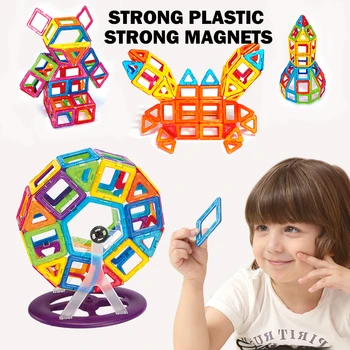Veľká Veľkosť Magnetického Dizajnér stavebnicový DIY Model & Budovy Hračka Magnety Bloky Príslušenstvo Vzdelávacie Hračky Pre Deti,
