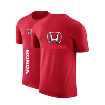 Pánske Auto Honda Logo Posádky Krku Pohodlie Tlač Harajuku Slim Ležérny Top Mikina Bežné Pohodlie Nášivka T-Shirt