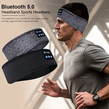 Bezdrôtové Bluetooth na Spanie Športové Slúchadlá s hlavovým oblúkom Mäkké Elastické Pohodlné Music Headset Reproduktory Hands-free Pre Beh