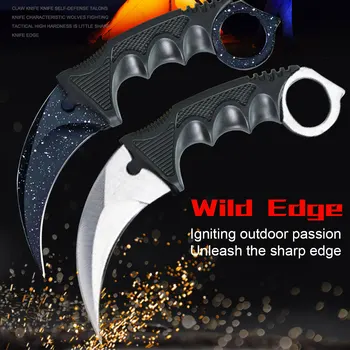 CS GO Counter Strike Pazúr Nôž Karambit Krku Nôž S Plášťom Tiger Zub Skutočné Hry Nôž Camping Nôž na Prežitie Plášť Tiger
