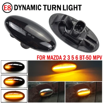 2 ks Pre Mazda 3 (BK) 2003-2009 Led Dynamické Bočné Obrysové Zase Signálneho Svetla Sekvenčné Blinker Svetlo Emark