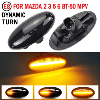 2 ks Pre Mazda 3 (BK) 2003-2009 Led Dynamické Bočné Obrysové Zase Signálneho Svetla Sekvenčné Blinker Svetlo Emark