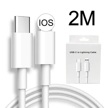 2M 20W PD Rýchle Nabíjanie USB-Typ C-C Kábel Kábel Nabíjačky pre iPhone 12 Pro Max mini 11 Xs Xr X 6 7 8 plus se 2020 Plnenie Drôt