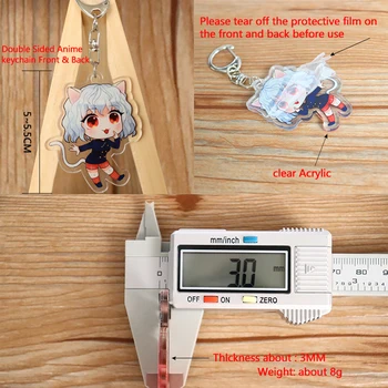 SONGDA Top Predaja Anime VZHĽADOM Akryl Keychain Japonský Roztomilý Kreslený Údaje Krúžok na kľúče Obojstranný Kľúč Reťazca Pekné Dekorácie, Darčeky