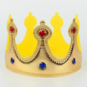 Narodeniny Cap Kráľ Koruny Klobúk Vyšívané Textílie pre Deti, Dospelých Narodeninovej Party Cosplay Princ, Princezná Festival Dekor