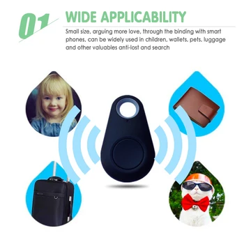 Anti-Stratené Mini Alarm Peňaženky Key Finder Smart Tag Bluetooth Tracer GPS Lokátor Keychain Psa Dieťa Tracker Hot Key Finder