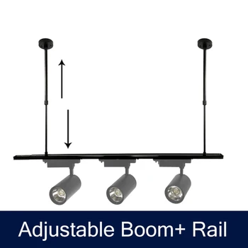 Led Track Light Boom Konektor T Trate Železničnej Lampa 2 Drôt Pozornosti Rozšírenie Pól Osvetľovacie Zariadenie 0,5 M Pre Obchod Domov Shop