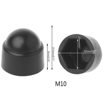 10Pcs M6 M8 M10 M12 Skrutka Matica Dome ochranný kryt Pokrýva Vystavení Hexagon Plastové