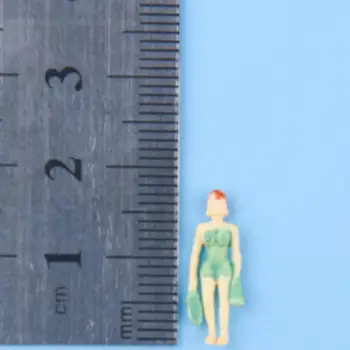 50pcs Rôznych Pozíciách Maľované plávanie ľudí číselné Údaje Rozsahu HO Mierke 1:100 pre Model Vlaku rozloženie Pláži ľudí