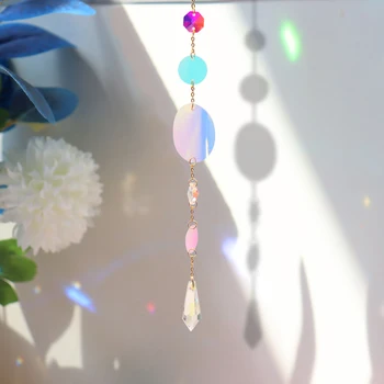 Crystal Dekor Šesťhranné Diamond Hranoly Visí Rainbow Chaser Osvetlenie Príslušenstvo pre Okenné Záclony Prívesok Domov Záhrada