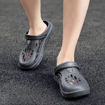 2021 Nové Sandále Mužov Lete Dreváky Papuče Pohodlné Plážové Topánky Priedušná Pár Sandále Zaniesť Mäkké EVA Veľká Veľkosť Bežné Ploché