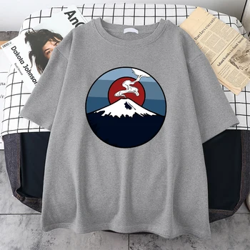 Japonský Scenérie Fuji Montai Tlač Ženy, T Košele Lete Vintage Topy Krátky Rukáv Voľné T-Shirts Módne Crewneck pánske Tričko