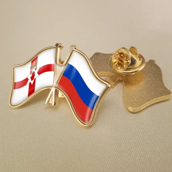 Ruská Federácia a Severného Írska Prešiel Dvakrát Priateľstvo Vlajky Preklopke Kolíky Brošňa Odznaky