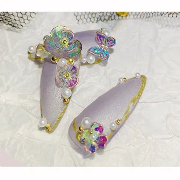 1 Box 3D Butterfly Nail Art, Ozdoby Akryl Kvetinové Šperky Dekoroch Tipy na Nechty, Manikúra Accessorie