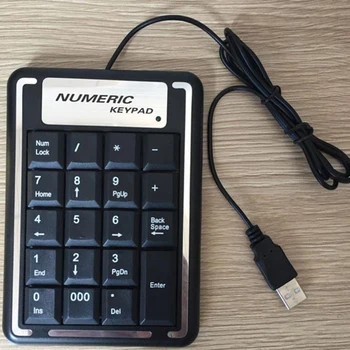 Univerzálny numerická klávesnica USB Drôt Mini číslo Klávesnice keycap pre Prenosný POČÍTAČ, Počítača Num 18 Tlačidlá Klávesnice účtovníčka