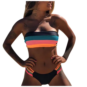 Nový Sexy Bikiny Nastaviť Brazílske bikini 2021 plavky ženy Bandeau plavky žena Push up plavky Leto kúpajúcich sa biquini