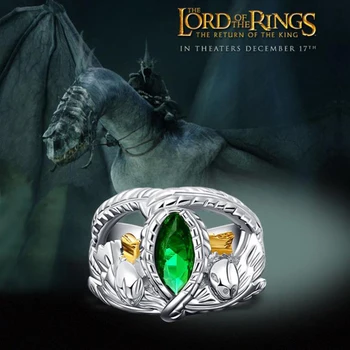 Knobspin Mužov Reálne 925 Sterling Silver Aragorn Krúžky Barahir LOTR snubný Prsteň Pre Mužov Filmový Fanúšik Šperky Jemné Šperky