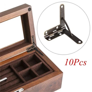 10pcs 90° Uhol Drevený Box Podporuje Záves pre Malé Drevené Šperky Víno Prípade, Watch Box Drevené Veko