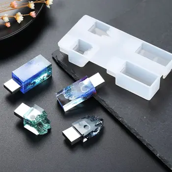 Ručne Sneh na Horských USB Živice Formy Set s 8G USB Ovládač, Epoxidové Živice Formy Micro Krajiny USB Formy Umenia, Remesiel