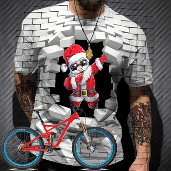 Muž Pani Santa Claus 3d T-shirt Bežné Krátke Rukáv Top Fun Streetwear Oblečenie, Unisex Vianočné T-shirt Plus Veľkosť