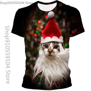 Muž Pani Santa Claus 3d T-shirt Bežné Krátke Rukáv Top Fun Streetwear Oblečenie, Unisex Vianočné T-shirt Plus Veľkosť