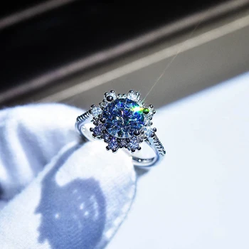 Jemné Šperky, Luxusné Snowflake Otvoriť Krúžky Vložkou Osem Srdce Osem Šípku Žiarivý Zirkón Pre Ženy Čaro Svadby, Zasnúbenie Strany