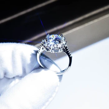 Jemné Šperky, Luxusné Snowflake Otvoriť Krúžky Vložkou Osem Srdce Osem Šípku Žiarivý Zirkón Pre Ženy Čaro Svadby, Zasnúbenie Strany