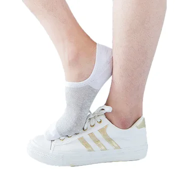 5 Párov Nové Módne Bambusové Vlákno Non-slip Silicone Neviditeľné Loď Kompresné Ponožky Muž Členok Ponožka Mužov Meias Bavlnené Ponožky Hot