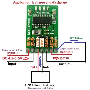 DYKB 4 v 1 DC 5V 2.1 Moc Rada 4.2 V nabitia/Discharger(zvýšenie)/ Batterie ochrana/indikátor Batérie modules 3,7 V li