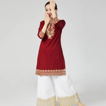 Ženy, Tanečné Kostýmy Tradičné Orientálne Tanečné Dlhé Šaty Zimné Jeseň Indický Tanec Fáze Výkonu Oblečenie DQL5173