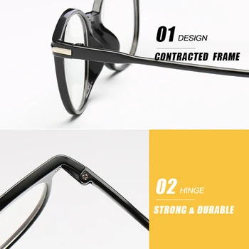 Kolo Transparentné Okuliare Rámy pre Ženy Klasické Módy Jazdy TR90 Okuliare Slávnej Značky Decoratived Okuliare