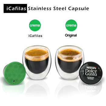 ICafilas Opakovane Capsue Nerezová Oceľ Filter Pre Dolce Gusto Káva Kapsule Filtre Kompatibilný s Nescafe Dolce Gusto