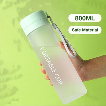 Horúce Športy Vodné Fľaša 600 ML 800ML Bielkovín Shaker Vonkajšie Cestovné Prenosné Nepresakuje Drinkware Plastové Môj Nápoj Fľaša Fitness