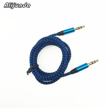 1 m Nylon Aux Kábel 3,5 mm do 3,5 MM Samec Male Auto Audio Kábel pre Mini One Cooper R50 R52 R53 R55 R56 R60 R61 PACEMAN COUNTR