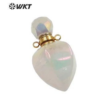 WT-P1653 Najnovšie prírodná biela Aura kryštál kremeňa essencial olej prívesok na náhrdelník dizajn hot aura quartz parfum fľašu