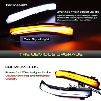 Revolvingový Dynamické Bočné spätné Zrkadlo Svetlo LED Sekvenčné Tečie Zase signalizačná kontrolka Beží Svetlo Na VOLVO S60-S80 XC60 V40 V60 70