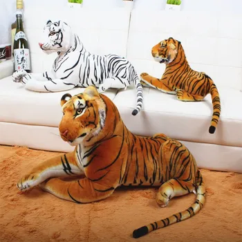 [Zábavné] 230 cm Super veľký kráľ lesa simulácia veľký tiger Plnené Plyšové hračky bábiky model gauč auto Zvierat Vankúš Podržte vankúš
