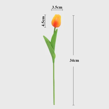 1Pcs 34 cm Umelé Kvety Tulipány Jednej Simulácie PU Falošné Kvetinové Svadobné Dekorácie, Party Nového Roka Hotel Domáce Dekorácie