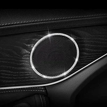 Auto Bling pre Mercedes-Benz W205 C300 E300 W212 GLC-2020 Interiérom Dvere Reproduktor Horn Drahokamu Obtlačky Krúžky