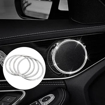 Auto Bling pre Mercedes-Benz W205 C300 E300 W212 GLC-2020 Interiérom Dvere Reproduktor Horn Drahokamu Obtlačky Krúžky