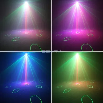 ESHINY NOVÝ DJ RGB LED Party Disco Svetlo R&G Laser 60 Vzory Projektor Narodeniny Dance Stage svetelný Efekt Mini Lampa USB R10N8