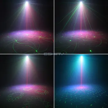 ESHINY NOVÝ DJ RGB LED Party Disco Svetlo R&G Laser 60 Vzory Projektor Narodeniny Dance Stage svetelný Efekt Mini Lampa USB R10N8